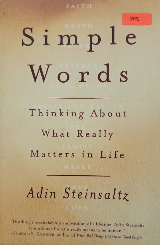 Simple Words : Thinking About What Really Matters In Life