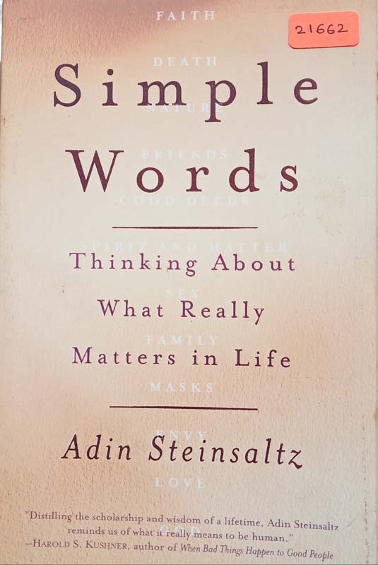 Simple Words : Thinking About What Really Matters In Life