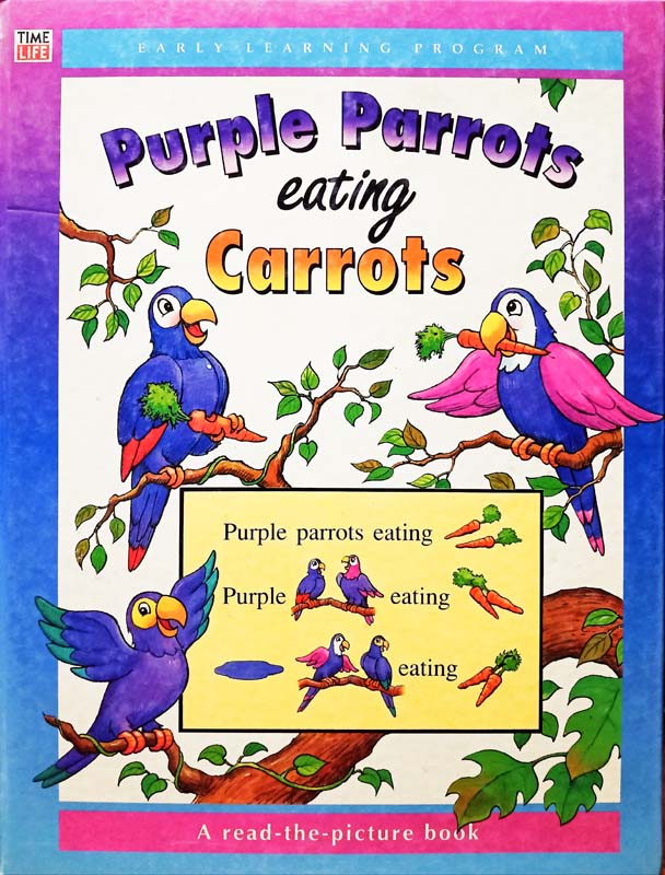 Purple Parrots Eating Carrots